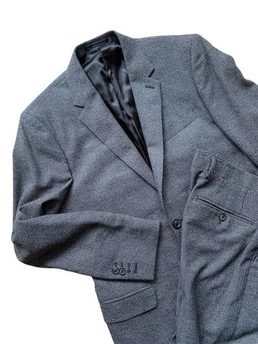 Men reiss suit grey - wool, /