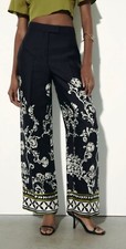Zara printed palazzo - palazzo, trousers