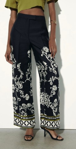 Zara printed palazzo - zara, trousers