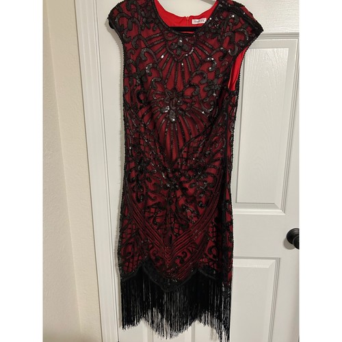 Sweetv red black sequin - black,