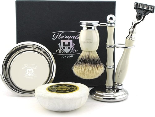 Wet shaving brush - set, male