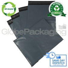 GLOBE ECO-FRIENDLY GREY MAILING POSTAL POSTAGE BAGS 100% RECYCLED & RECYCLABLE