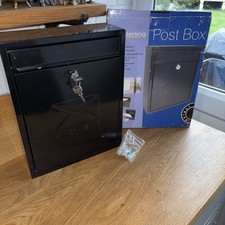 Post Box Front Opening Mailbox Sterling Weather Resistant Steel With Box & Key