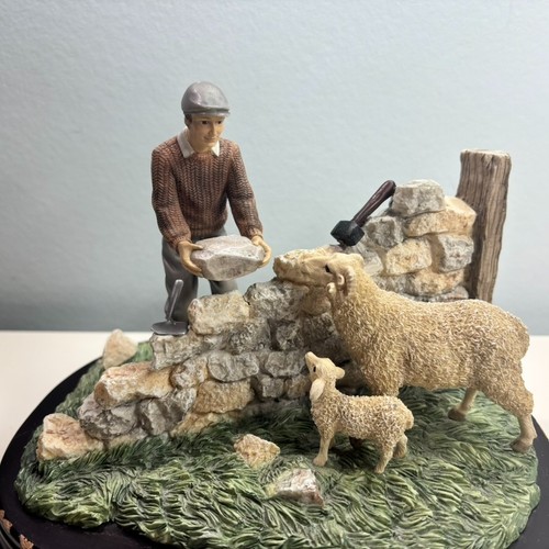Sheep lamb farmer fixing - farmer,