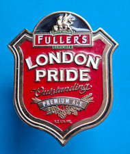 Beer pump clip badge FULLER'S brewery LONDON PRIDE real ale METAL premium ale