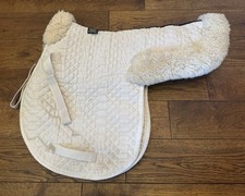 Stephen’s Sheepskin White Numnah GP Full Size Genuine Lambs Wool Lined