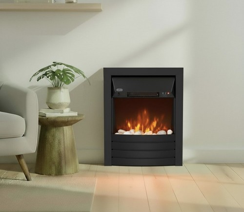 Black modern electric insert - black,