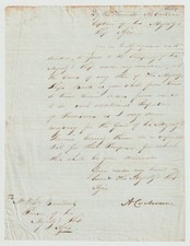 Admiral Alexander Cochrane Signed Letter On HMS Ajax - English Naval Officer