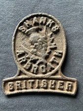 Vintage Shanks Arbroath Cast Iron Sign Nameplate Not Enamel 5.5”x5”