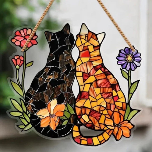 Cat friendship suncatcher - cat,