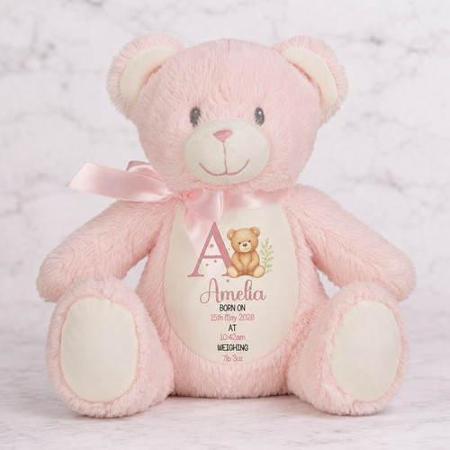 Personalised teddy bear - bear, baby