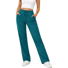 Womens Fleece Joggers Open Hem