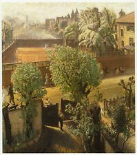 Spring in St John's Wood Laura Knight vintage print 1980s in 11 x 14 inch mount