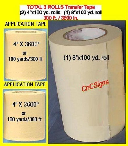 4 rolls application - 8", 4"