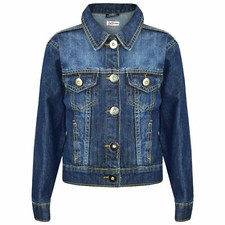 Kids Girls Jackets Designer Denim Style Fashion Blue Jeans Jacket Coats 3-13 Yr