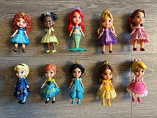 Disney Princess Mini Toddler Dolls 3” Bundle 10 Figures Elsa Anna Jasmine Tiana