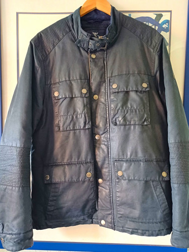 Morley mens navy wax quilted - morley,