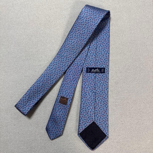 Hermes tie blue - tie, pattern