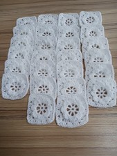 WHITE CROCHET GRANNY SQUARES X