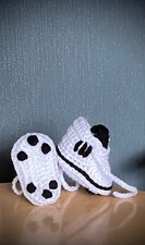 Crochet baby Football shoes Handmade crochet wool baby booties sneakers trainers