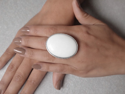 Large stone ring - large,