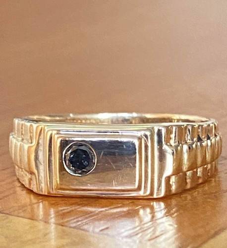 Gents 9ct gold black - gents,