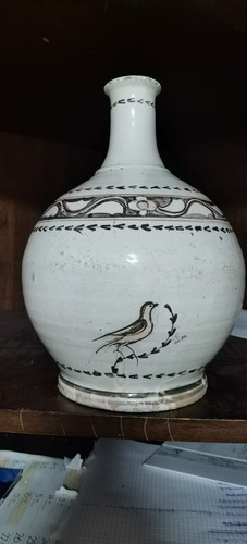 Majolica flask cave apulia - flask,