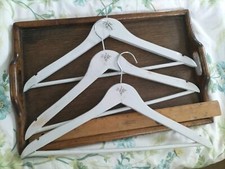 Vintage Wooden Painted Clothes Hangers Shabby Chic c1960 Roses Transfers Job Lot
