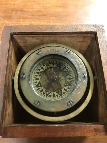 Antique brass nautical gimbal - antique,