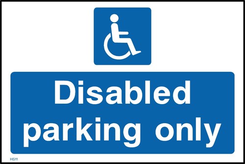 Disabled parking only sign - disabled,