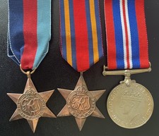WW2 British Facsimile Medals Set Burma Star, 1939 - 1945 Star, War Medal Group  