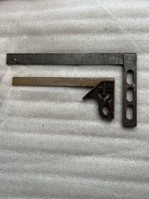 Vintage Rabone Combination Square & Steel Engineer Try Square Set Tools