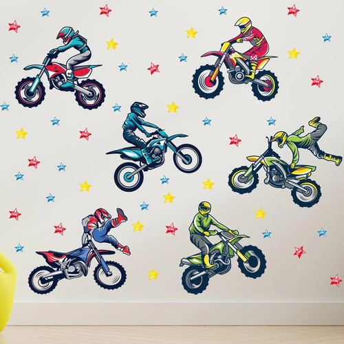 Dirt bike wall stickers - dirt,