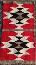 Vintage Handmade Native- American Navajo Ganado Wool Rug 86x46cm