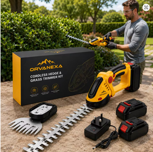 Cordless hedge trimmer garden - hedge,