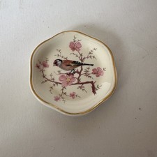 Trinket Dish ~ Bird & Apple Blossom ~ Royal Worcester Palissy ~ Bone China