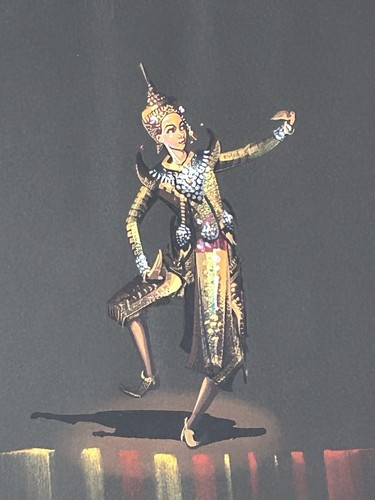 Vintage thai dancer - vintage, painting
