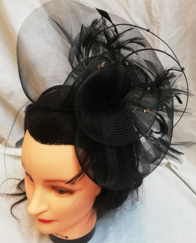 Fascinator black dramatic - black,,