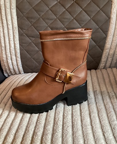 Womens ladies brown faux - womens,