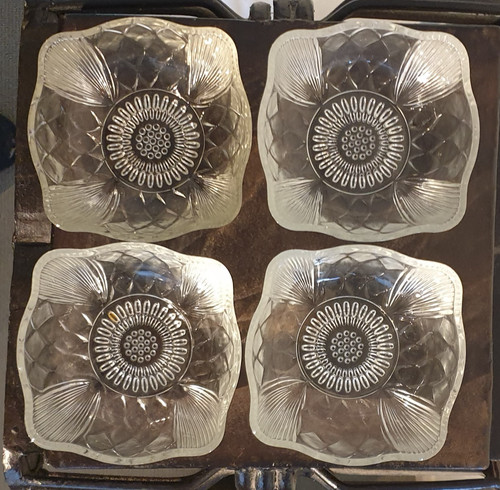 Vintage glass dessert - 4x,