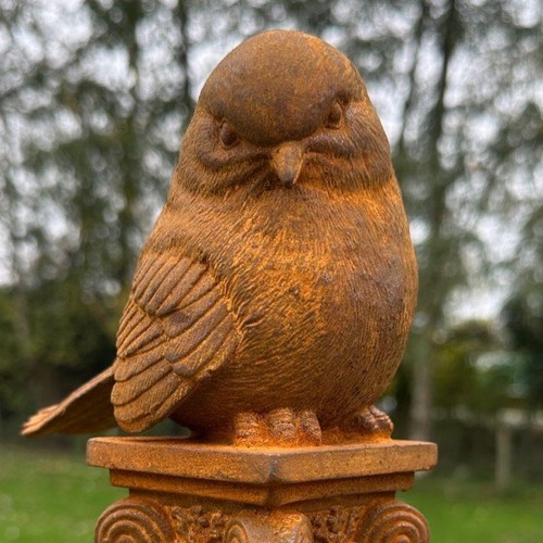 Cast iron robin garden - cast,