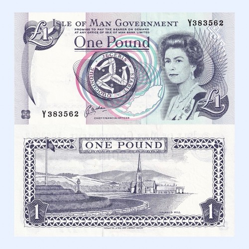 Isle man pound banknote - of,