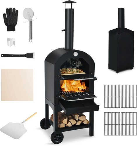 Wood fired pizza oven - wood-fired,