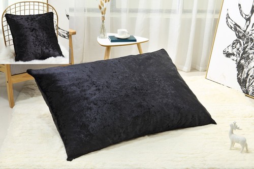 Crushed velvet cushion - crushed,