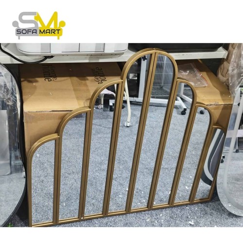Large golden frame mirror - large,