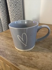 Mrs Hinch Tesco Love Heart Stoneware Mug Grey Cream/white Replacement