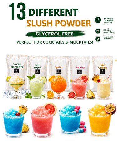 Slush machine powder - powder, syrup