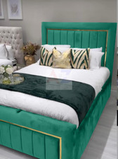 Plush Velvet Hilton Panel Bed