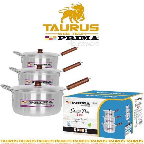 Pcs sauce pan with lids - 6,