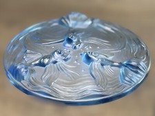 VERLYS ART DECO  BLUE GLASS